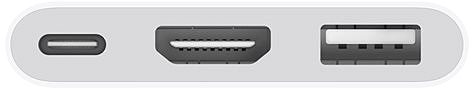 Port-Replikator Apple USB-C Digital AV Multiport Adapter mit HDMI Anschlussmöglichkeiten (Ports)