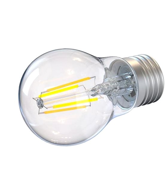 LED izzó WiFi okos izzó E27, 6 W, áttetsző, meleg fehér Oldalnézet