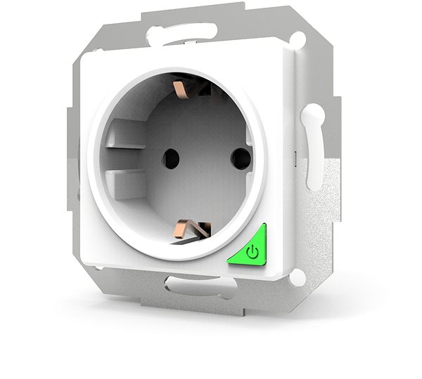 Smart-Steckdose Tellur WiFi Smart Wall Plug - 3000 Watt - 16A - weiß Seitlicher Anblick