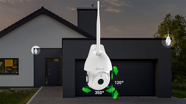 IP Camera Tellur WiFi Smart outdoor camera, 3MP, UltraHD, PTZ, white ...