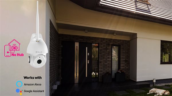 IP Camera Tellur WiFi Smart outdoor camera, 3MP, UltraHD, PTZ, white ...
