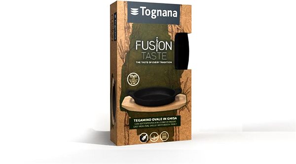 Serpenyő Tognana sütő-/tálalóedény öntöttvas ovális 17 x 11 cm FUSION TASTE ...
