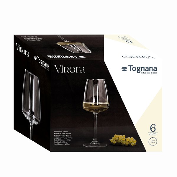 Glas Tognana VINORA 6er-Set Weingläser 430 ml ...