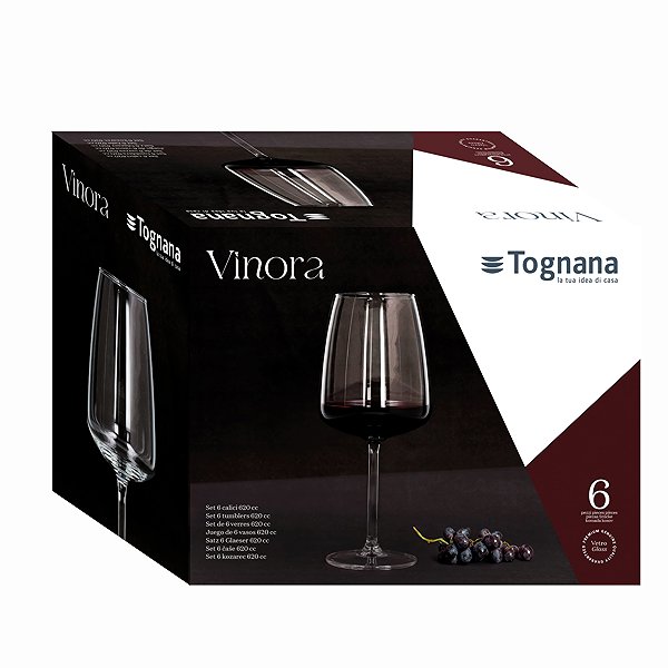Glas Tognana VINORA 6er-Set Weingläser 620 ml ...