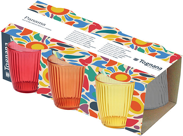 Glas Tognana Gläser 6er-Set farbig 320 ml PANAMA ...