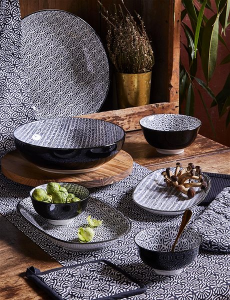 Set of Tognana bowls Set of 6 bowls 15 cm PORTATA CHAKRA black .