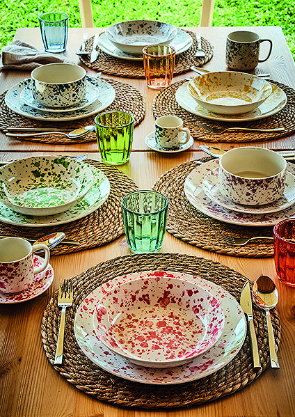 Set of cups Tognana IVY APULIA Set of coffee cups and saucers 100 ml 6 pcs multicoloured .