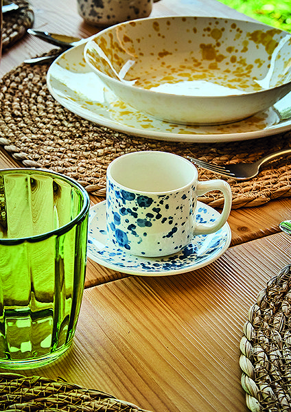 Set of cups Tognana IVY APULIA Set of tea cups and saucers 220 ml 6 pcs multicoloured .