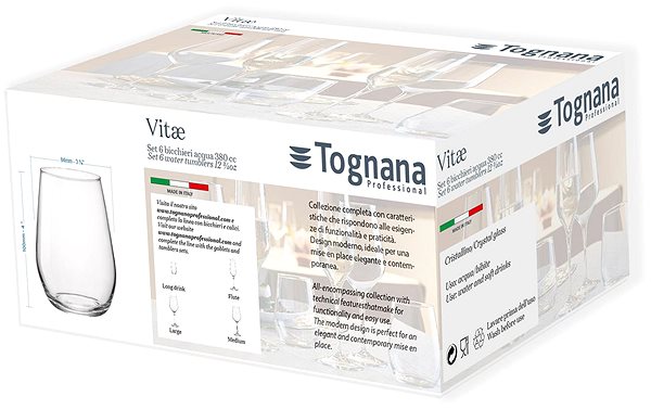 Pohár Tognana 6 db-os pohár készlet 380 ml VITAE ...