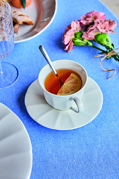 Set of cups Tognana QUEEN BIANCO Set of tea cups and saucers 220 ml 4 pcs white .