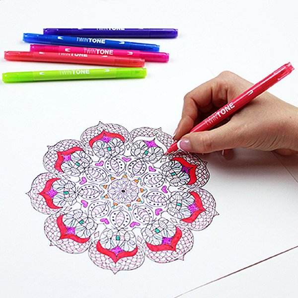 Fixy TOMBOW TwinTone Brights oboustranné - sada 12 ks ...