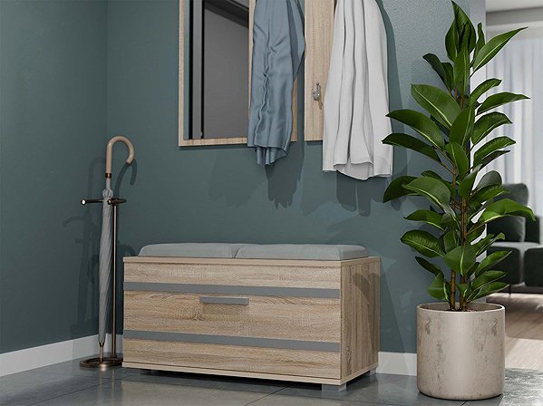 Shoe Rack TOPESHOP Opal oak sonoma shoe rack ...