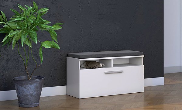 Shoe Rack TOPESHOP Shoe rack Riva white ...