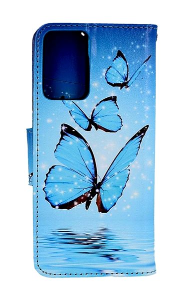 Puzdro na mobil TopQ Puzdro Xiaomi Redmi Note 12S knižkové Modré motýliky 107425 ...