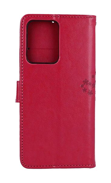 Pouzdro na mobil TopQ Pouzdro Xiaomi Redmi Note 12 Pro+ 5G knížkové Tmavě růžový strom sovičky 106883 ...
