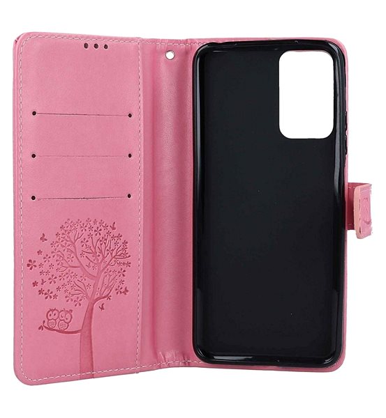 Puzdro na mobil TopQ Puzdro Xiaomi Redmi Note 12S knižkové Ružový strom sovičky 106875 ...