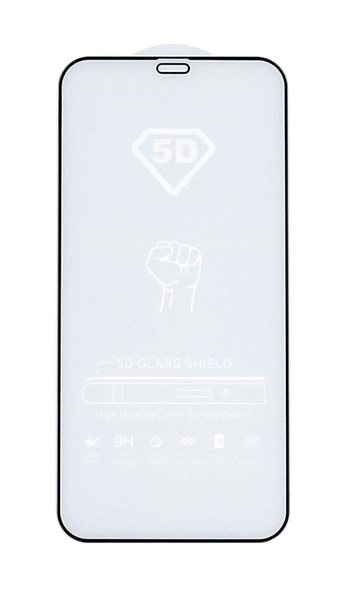Glass Screen Protector RedGlass Tempered glass iPhone XS Max 5D black 105307 ...