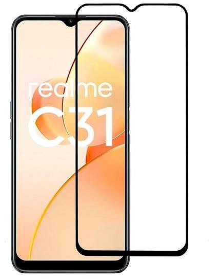 Glass Screen Protector RedGlass Tempered glass Realme C31 5D black 110943 ...
