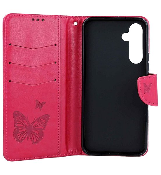 Puzdro na mobil TopQ Puzdro Samsung A54 5G knižkové Butterfly ružové 111883 ...