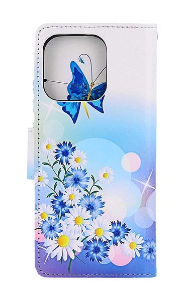 Puzdro na mobil TopQ Puzdro Xiaomi Redmi 12C knižkové Biele s motýlikom 112870 ...