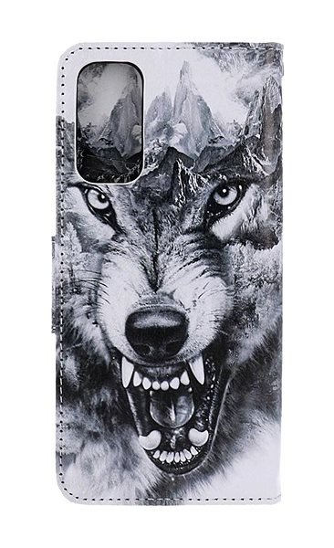 Puzdro na mobil TopQ Puzdro Samsung A14 knižkové Čierno-biely vlk 112851 ...
