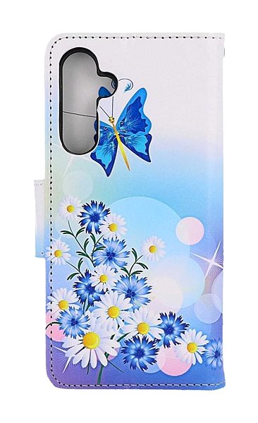 Puzdro na mobil TopQ Puzdro Samsung A54 5G knižkové Biele s motýlikom 112827 ...