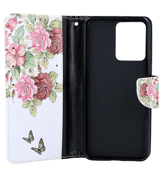 Puzdro na mobil TopQ Puzdro Xiaomi Redmi Note 12 knižkové Nežné kvety 112847 ...
