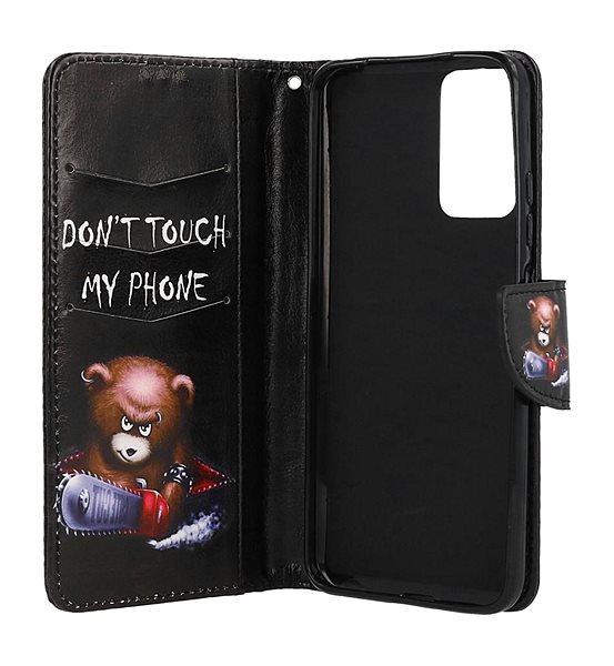 Puzdro na mobil TopQ Puzdro Xiaomi Redmi Note 12S knižkové Don't Touch medvedík 112672 ...