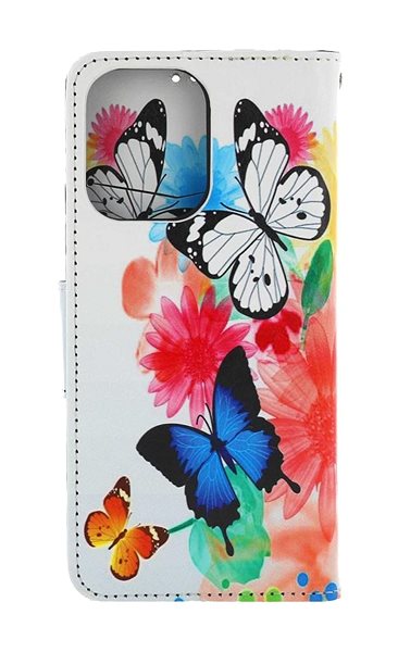 Puzdro na mobil TopQ Puzdro Xiaomi Redmi 13C knižkové Farebné s motýlikmi 118325 ...