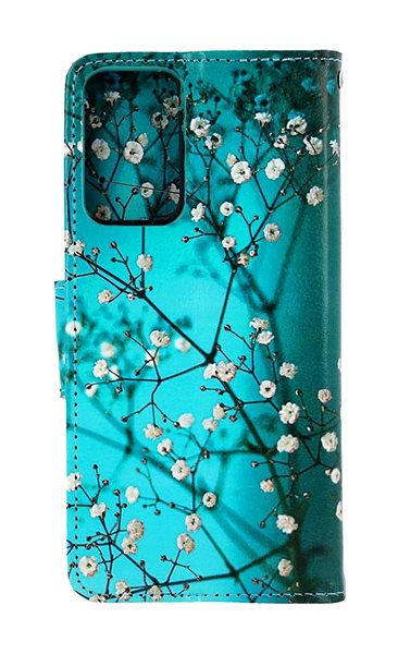 Puzdro na mobil TopQ Puzdro Samsung A23 5G flipové Modré s kvetmi 118206 ...