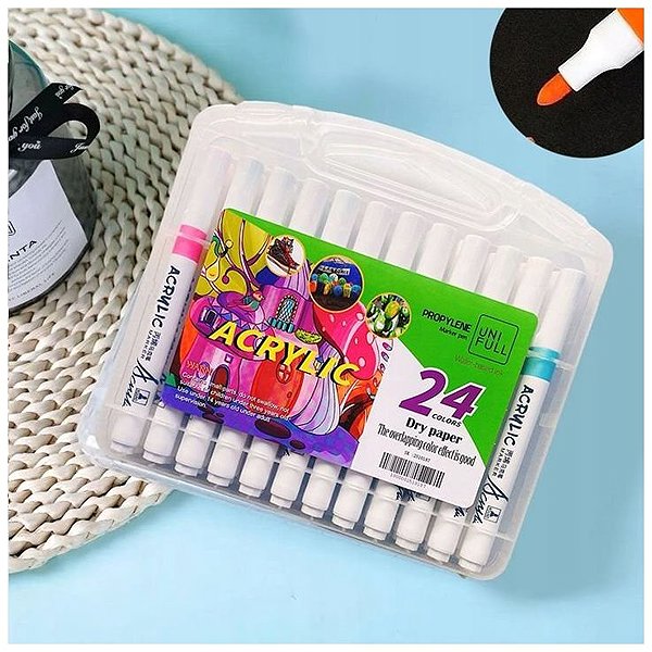 Markers TopKing Acrylic markers with ultra thin tip 0,7 mm, mega set, 36 pcs.