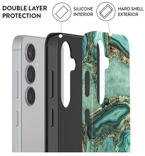 Kryt na mobil TopQ Kryt AURIX Samsung S24 FE Emerald Glow 133602 ...