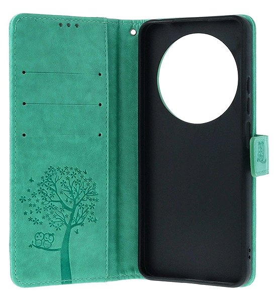 Pouzdro na mobil TopQ Pouzdro Xiaomi Redmi 14C knížkové Zelený strom sovičky 132389 ...