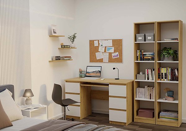 Shelving Unit Topeshop BRW Onyx Shelf R40 white oak Artisan ...