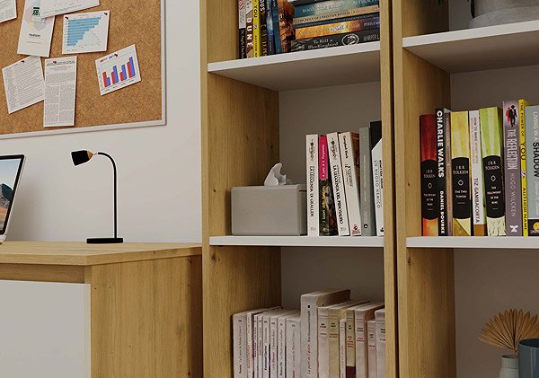 Shelving Unit Topeshop BRW Onyx Shelf R40 white oak Artisan ...