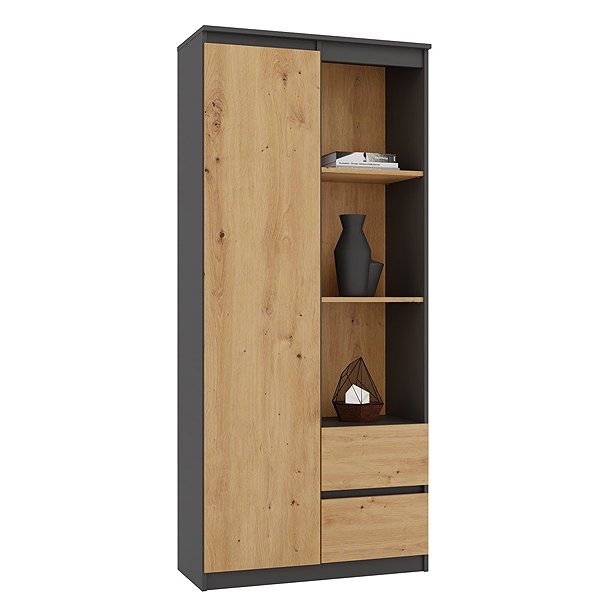 Shelving Unit Topeshop White Shelf RS-80 anthracite Artisan ...