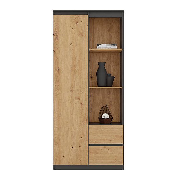 Shelving Unit Topeshop White Shelf RS-80 anthracite Artisan ...