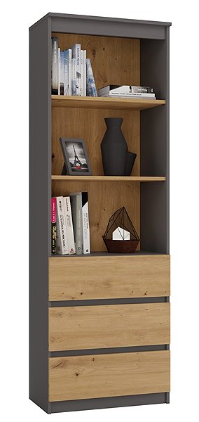 Shelving Unit Topeshop Olimp Shelf RS-60 anthracite Artisan ...