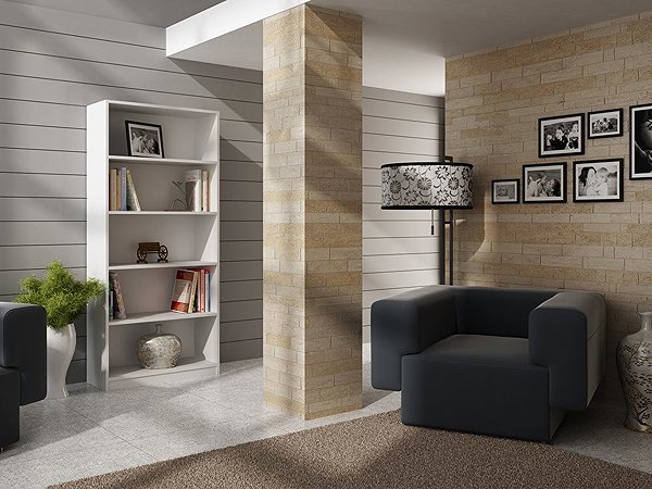 Shelving Unit Topeshop Onyx Shelf R60 white, 60 × 182 × 30 cm ...