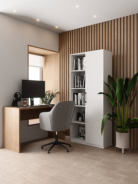 Shelving Unit Topeshop Malwa Shelf RD/80 white ...