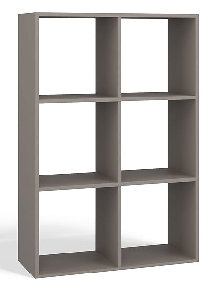 Shelving Unit Topeshop Malax Shelf 2 × 3 clay grey ...