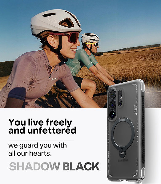 Telefon tok Torras Ostand Q3 Air Shadow Black Samsung Galaxy S26 Ultra tok ...