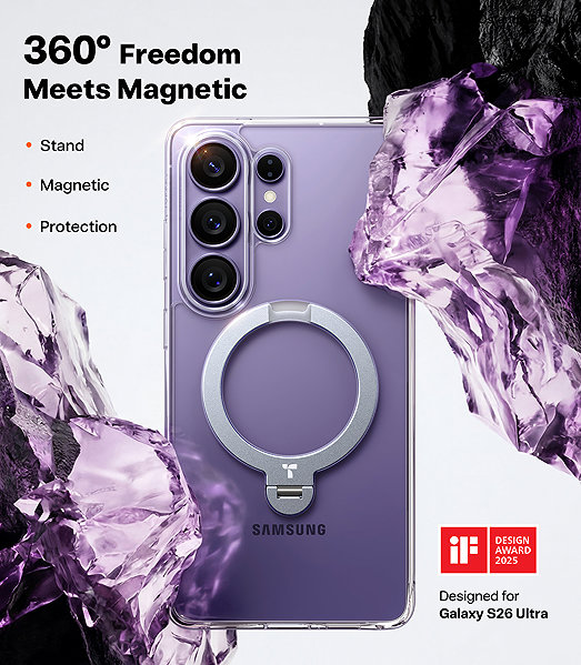 Handyhülle Torras Ostand Q3 Spin Clear Samsung Galaxy S26 Ultra ...