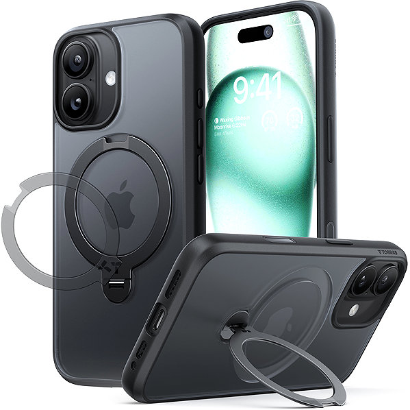 Handyhülle Torras Ostand Q3 Spin Black iPhone 17 ...
