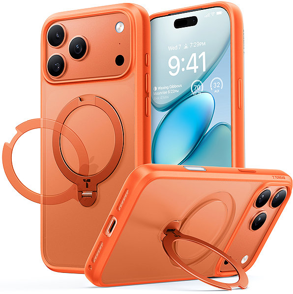Handyhülle Torras Ostand Q3 Spin Energy Orange iPhone 17 Pro Max ...