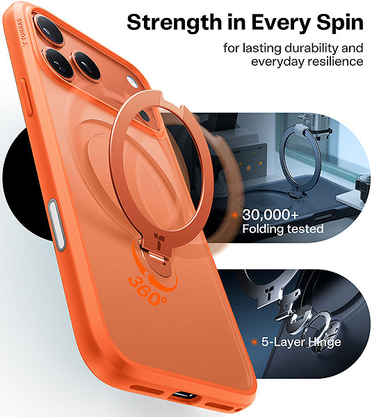 Handyhülle Torras Ostand Q3 Spin Energy Orange iPhone 17 Pro Max ...