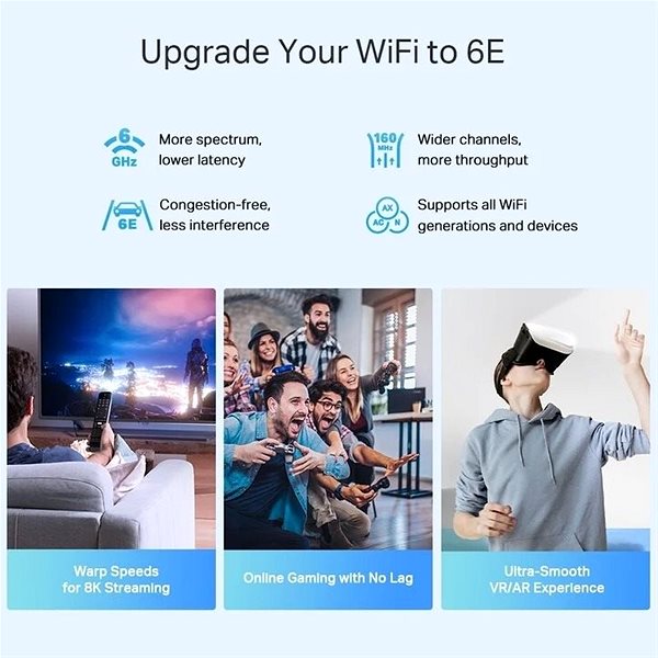 WiFi System TP-Link Deco XE75 Pro (2-pack), WiFi 6E mesh system, 2.5Gbit port ...
