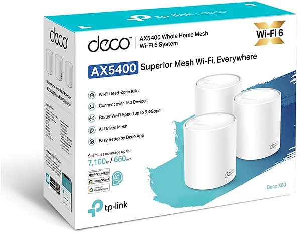 WiFi rendszer TP-Link Deco X60 AX5400 (3-pack) ...