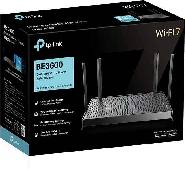 WiFi router TP-Link Archer BE3600 Dual-Band Wi-Fi 7 ...