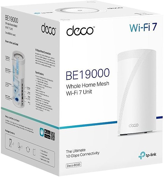 WiFi System TP-Link Deco BE85, BE19000, 1-pack ...